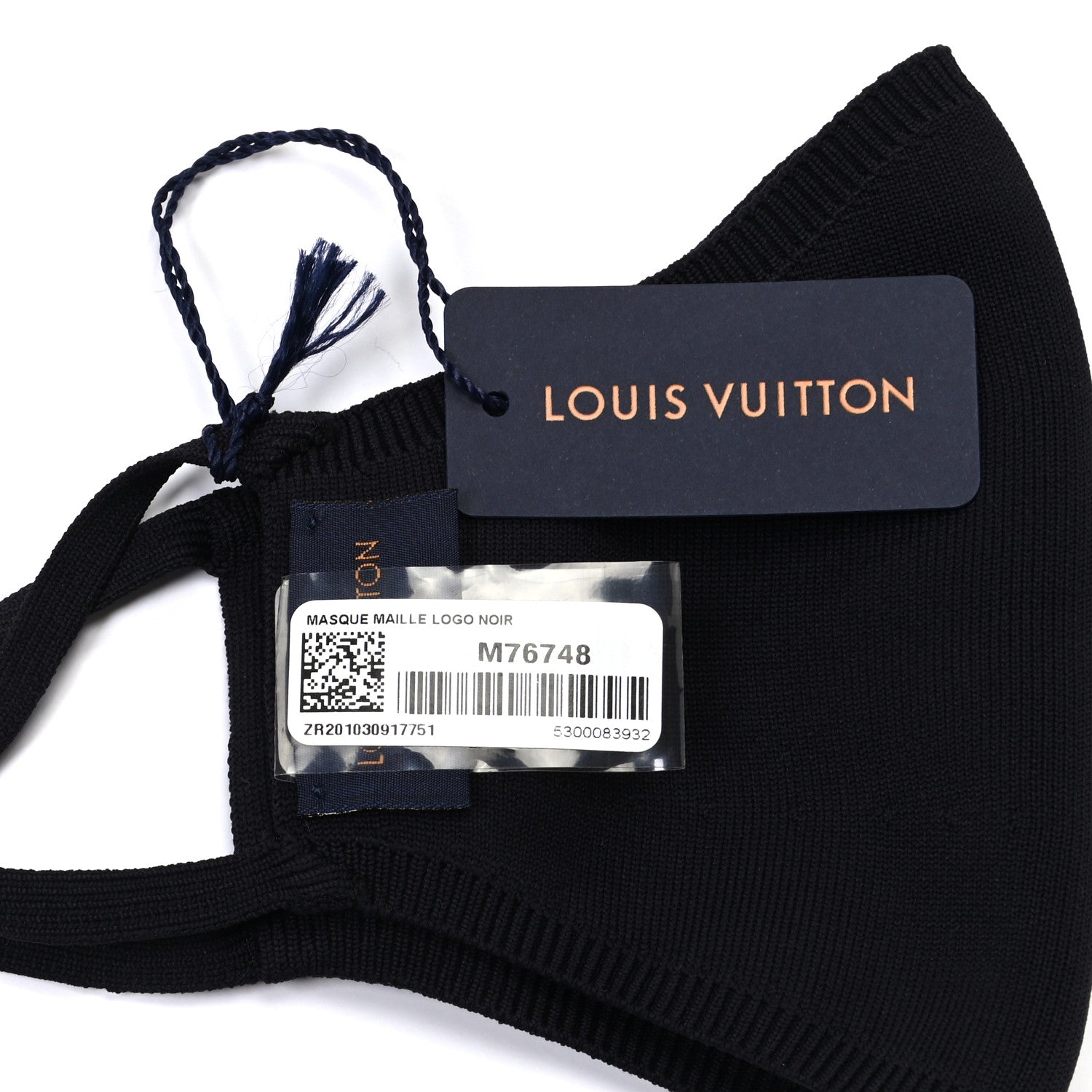 Louis Vuitton LV Initials Knit Face Mask Black 5 of 5