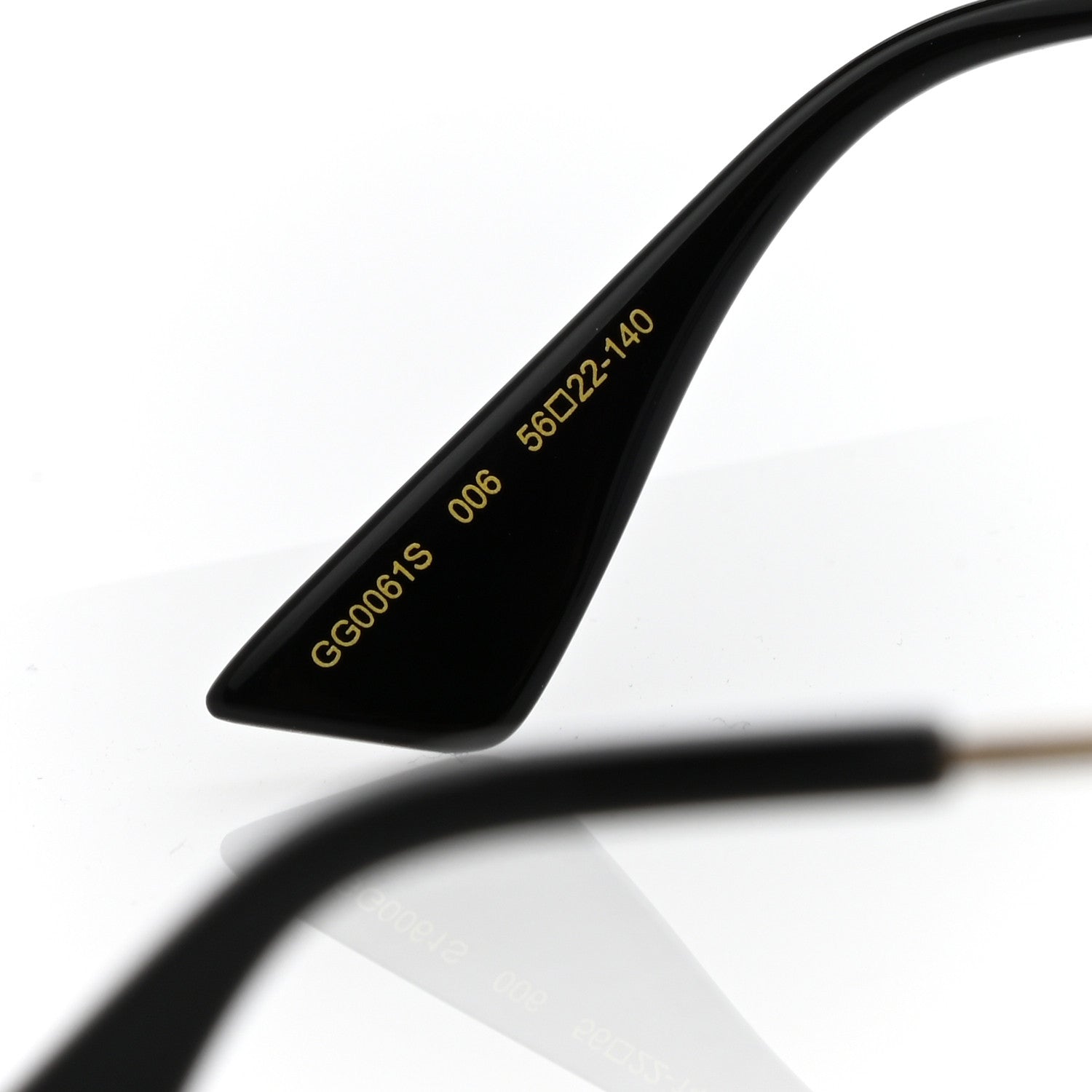 Gucci Round Sunglasses GG 0061S Gold Pink 6 of 7