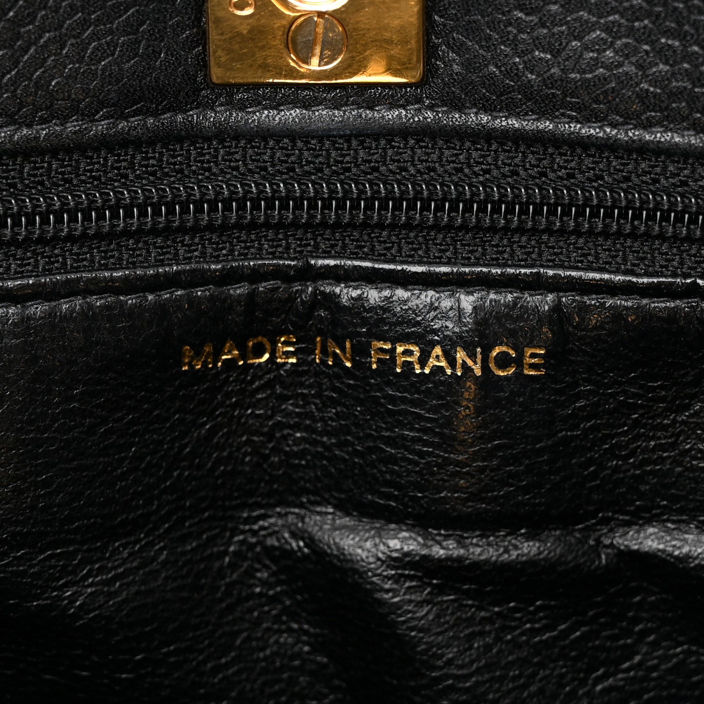 Caviar Quilted Shopping Tote Black