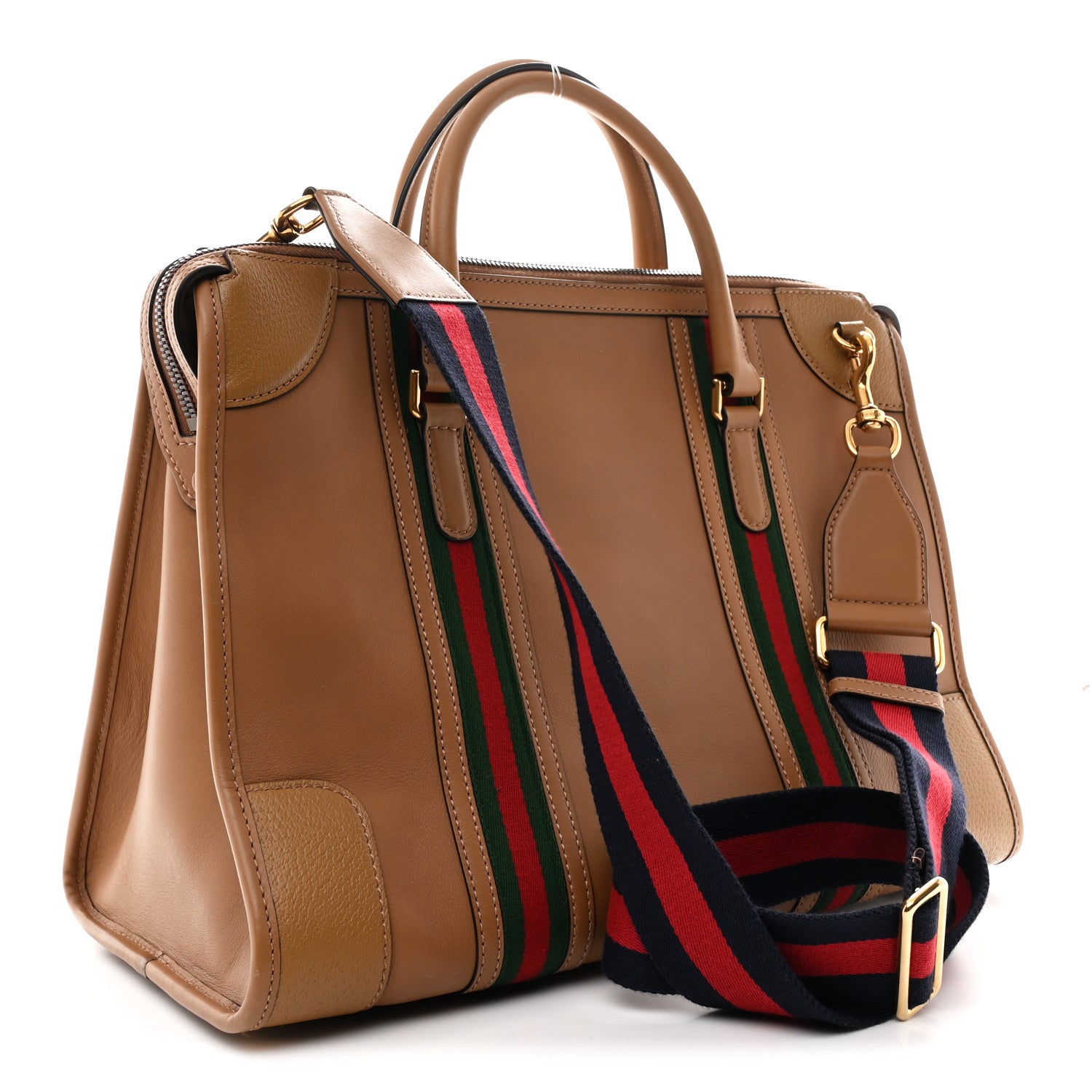 Gucci Koi Calfskin Small Bauletto Duffle Top Handle Bag Camel 3 of 11