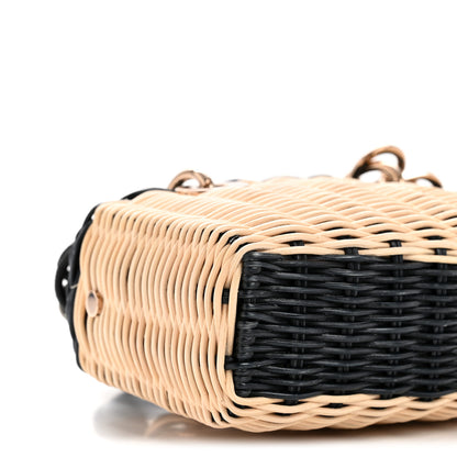 Christian Dior Wicker Oblique Micro Lady D-Joy Bag Natural Black 9 of 12