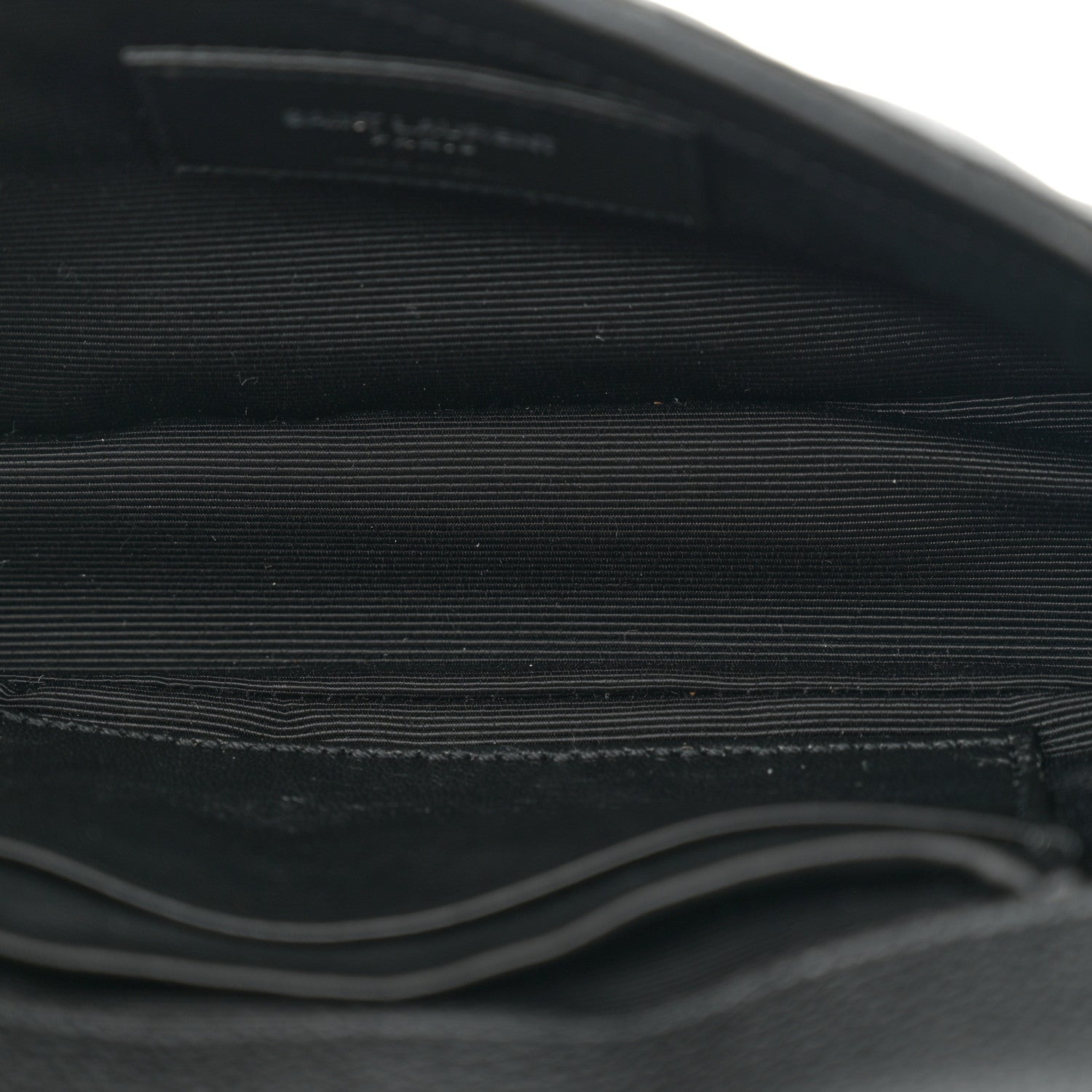 Saint Laurent Grained Calfskin Matelasse Chevron Classic Monogram Baby Chain Bag Black 5 of 11