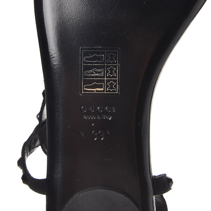 Gucci Kid Scamosciato Crystal Thong Sandals 39 Black 6 of 9