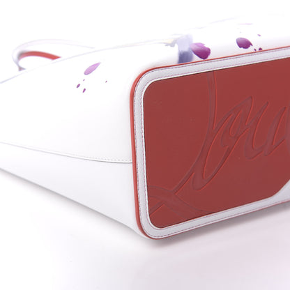 Christian Louboutin Calfskin In Love East West Cabata Tote White Multicolor 6 of 10