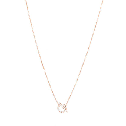 Hermes 18K Rose Gold Diamond Finesse Pendant Necklace 1 of 6