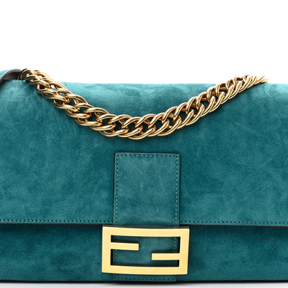 Fendi Chamois Large Baguette Ottanio 6 of 8