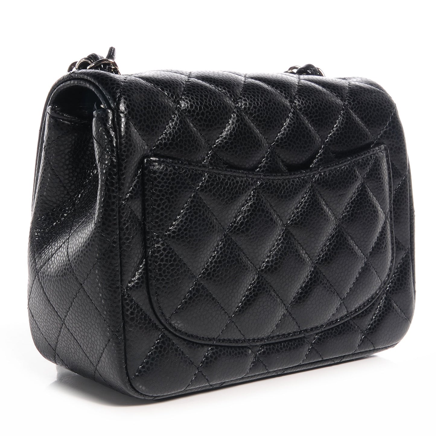 Caviar Quilted Mini Square Flap Bag Black