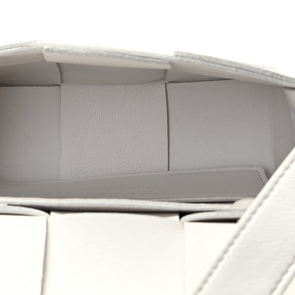 Bottega Veneta Lambskin Maxi Intrecciato Extra Mini Cassette Crossbody Bag White 4 of 8