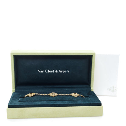 Van Cleef & Arpels 18K Yellow Gold 5 Motifs Guilloche Vintage Alhambra Bracelet 5 of 5