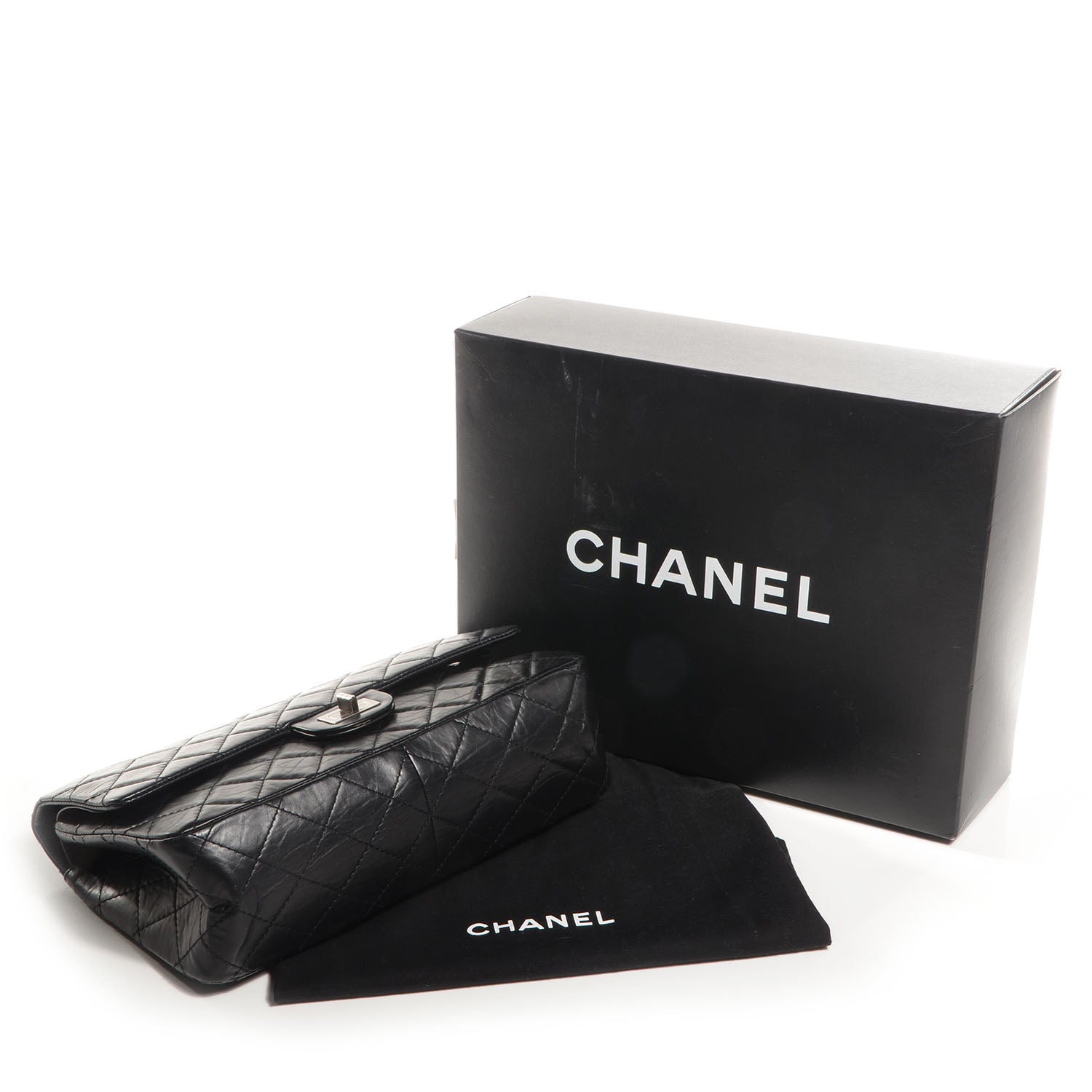 Chanel Aged Calfskin Quilted 2.55 Reissue 226 Flap Black 3 of 7