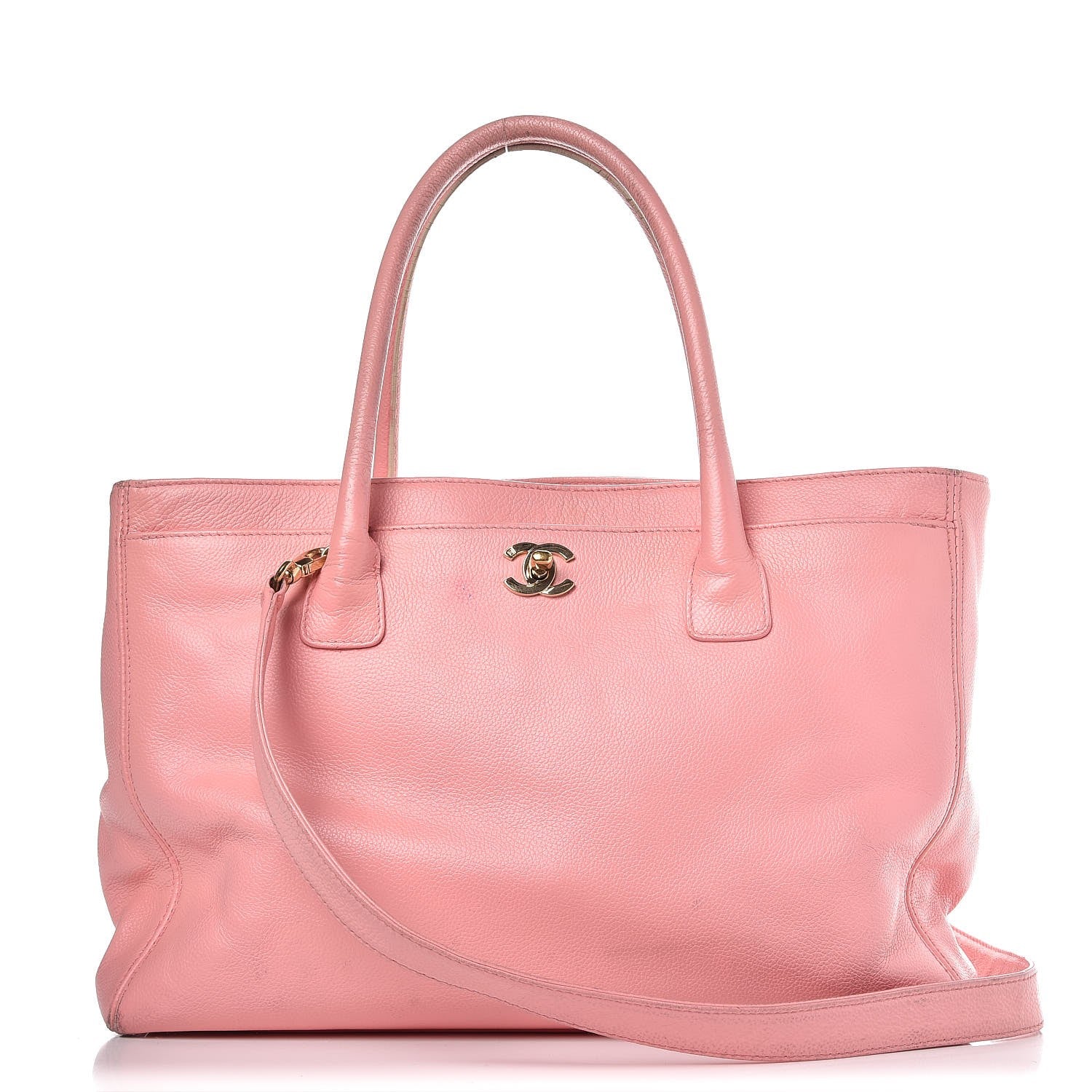 Chanel Calfskin Cerf Shopper Tote Pink 1 of 20