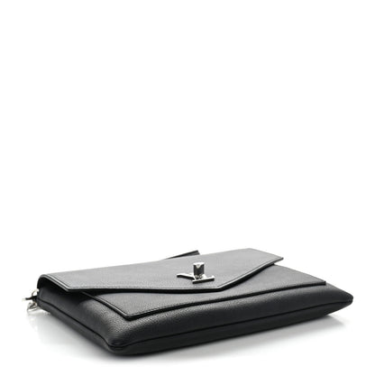 Louis Vuitton Soft Calfskin My Lockme Chain Pochette Black 4 of 9