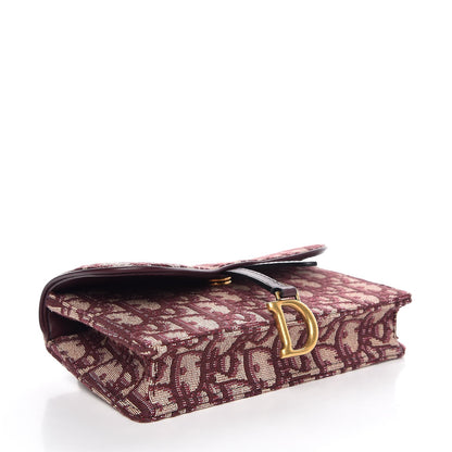 Christian Dior Oblique Saddle Belt Bag Bordeaux 4 of 7
