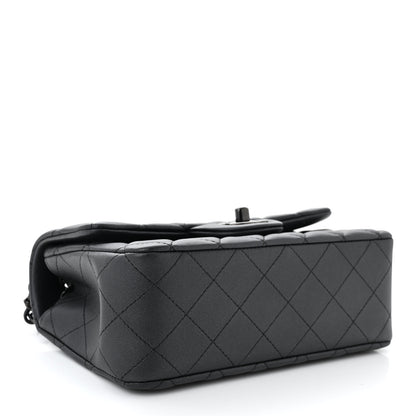 Chanel Pearly Lambskin Quilted Mini Rectangular Flap So Black 4 of 11