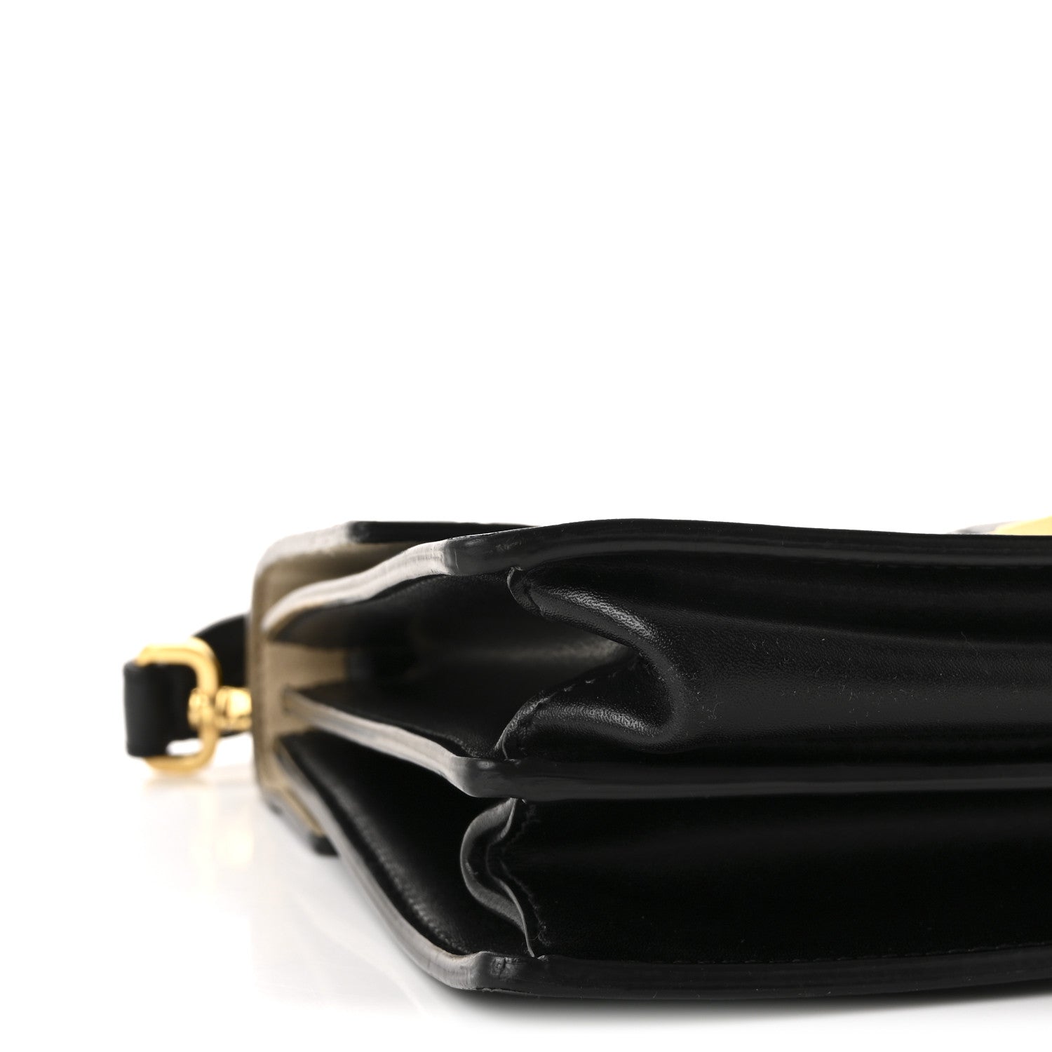 Fendi Vitello Liberty Bi-Color FF 1974 Embossed Chain Strap Kan U Shoulder Bag Black Maya 9 of 10