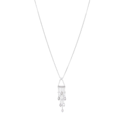 Tiffany Platinum Diamond Swing Chandelier Pendant Necklace 1 of 5