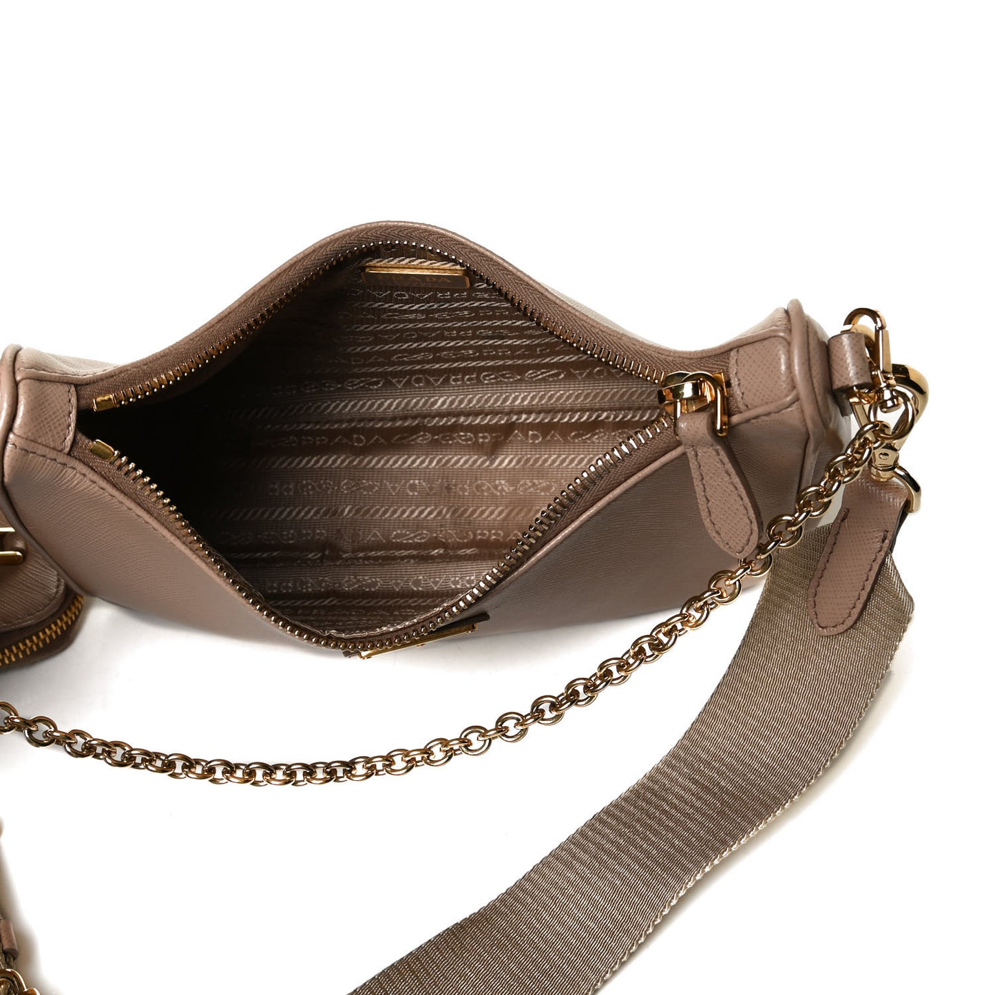 Saffiano Re-Edition 2005 Shoulder Bag Cammeo Beige