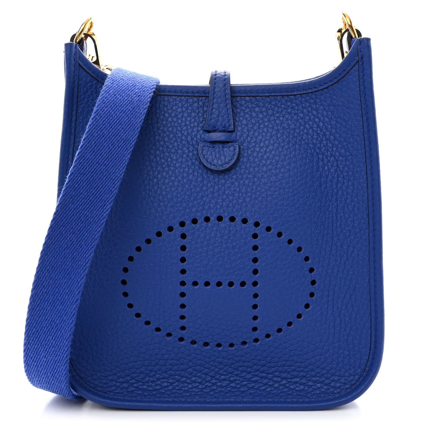 Hermes Taurillon Clemence Evelyne TPM Bleu Royal 1 of 11
