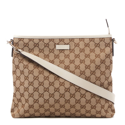 Gucci Monogram Medium Flat Messenger Bag Off White 1 of 8