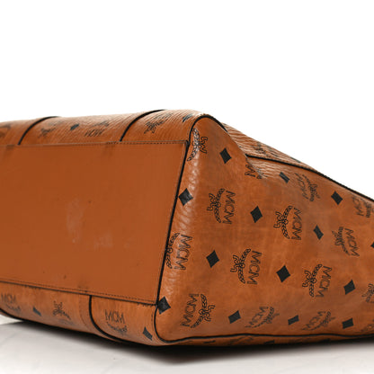 MCM Visetos Toni Shopper Tote Cognac 9 of 12