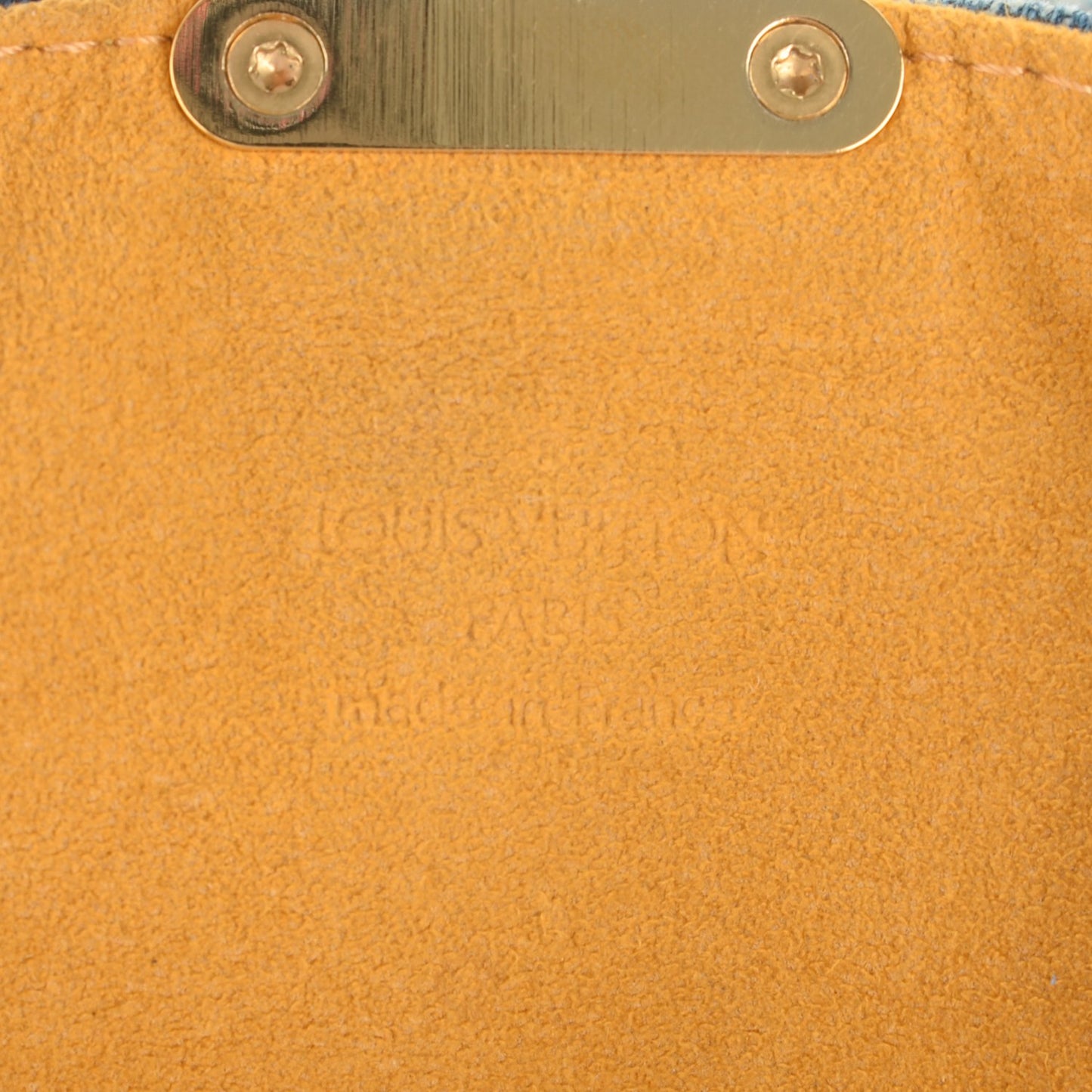Monogram Denim Pochette Plat Clutch Blue