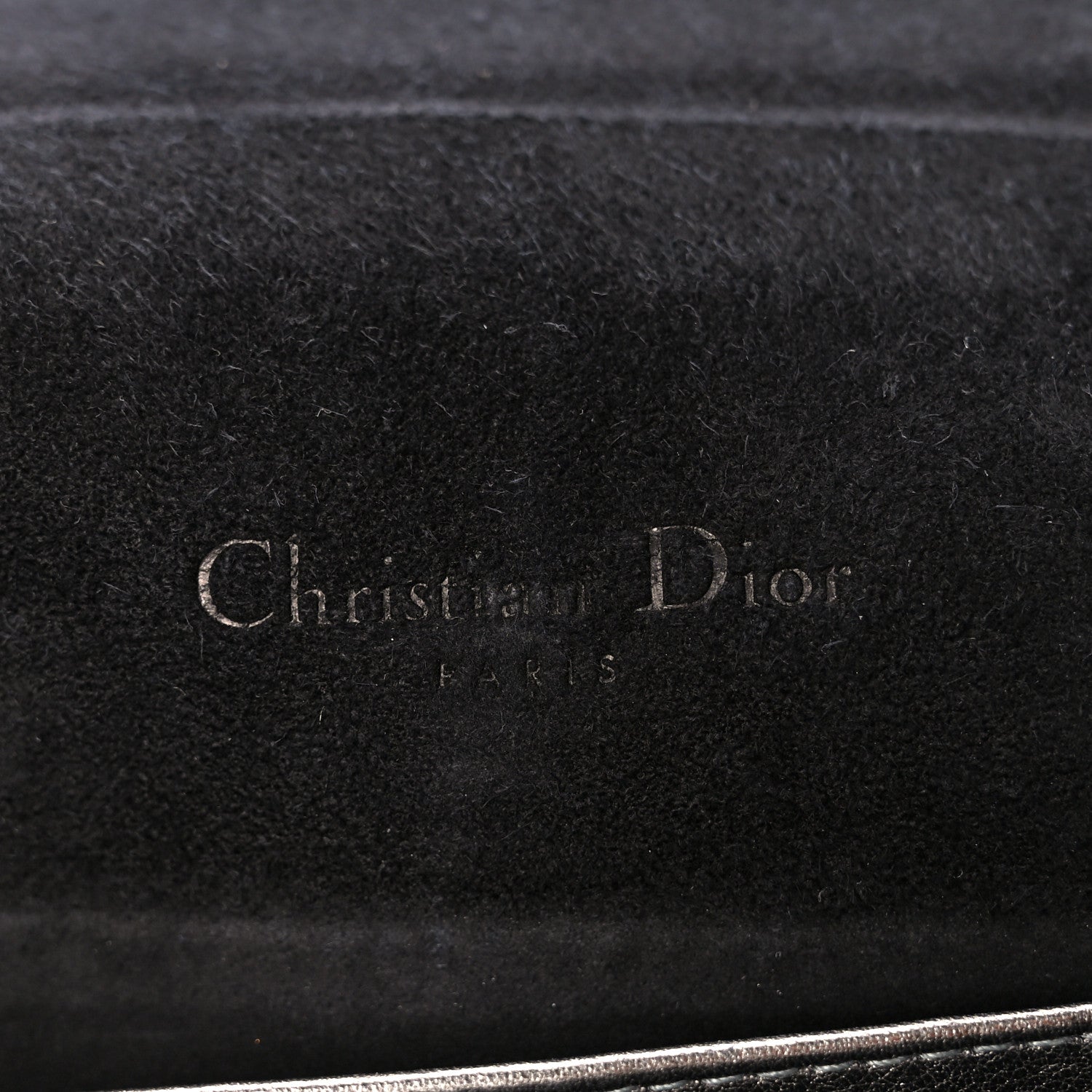 Christian Dior Metallic Calfskin Cannage Lady Dior Convertible Clutch Gunmetal 9 of 16