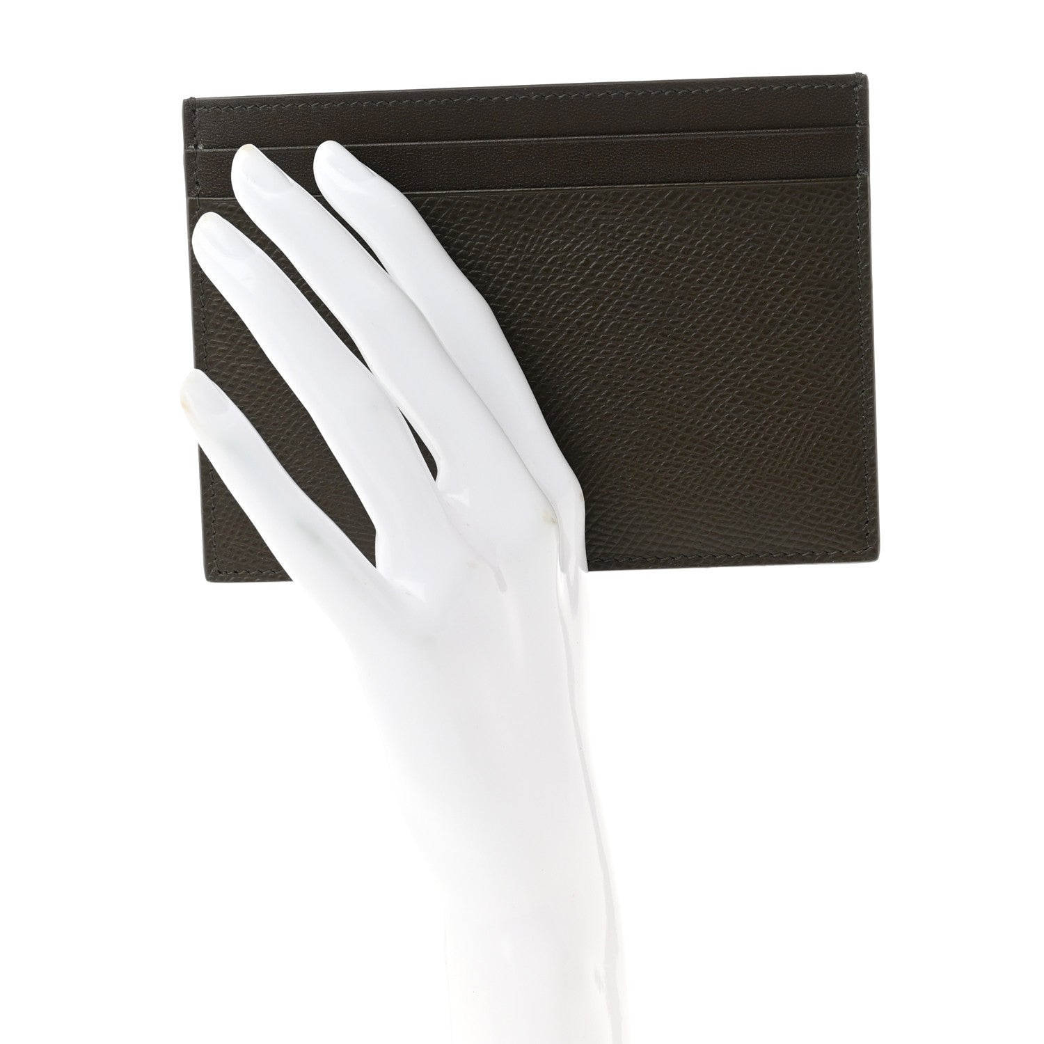 Celine Grained Calfskin Multifunction Card Holder Khaki 2 of 7