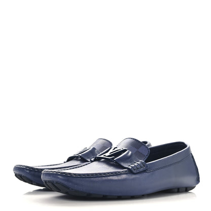 Louis Vuitton Damier Mens Monte Carlo Car Shoe Moccasin Loafers 10 Blue 4 of 9