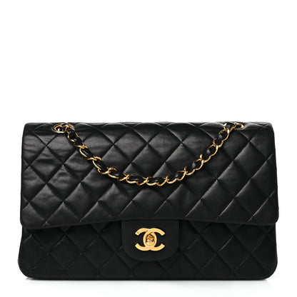 Chanel Lambskin Quilted Medium Double Flap Black 1 of 10