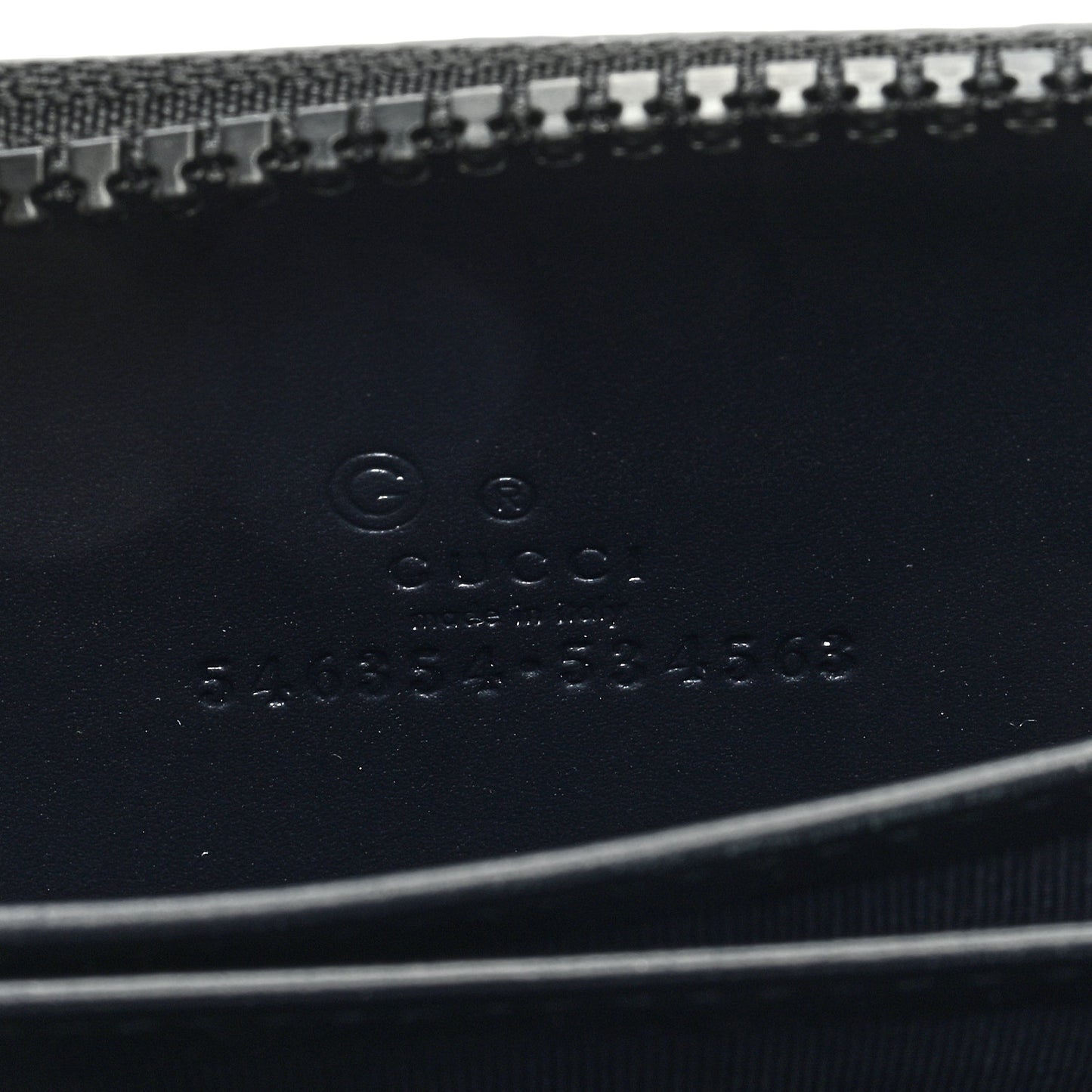 GG Supreme Monogram Blooms Zip Around Card Case Wallet Beige Blue Navy