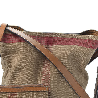 Burberry Canvas Mega Check Mini Ashby Tassel Crossbody Saddle Brown 9 of 9