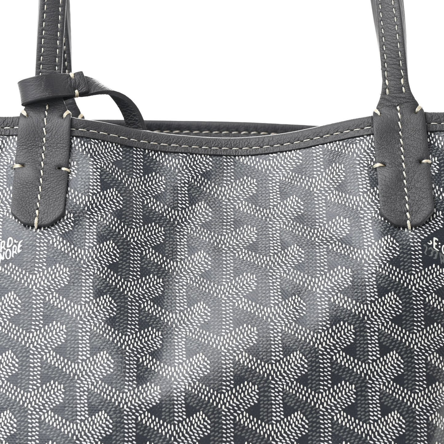 Goyardine Reversible Mini Anjou Grey