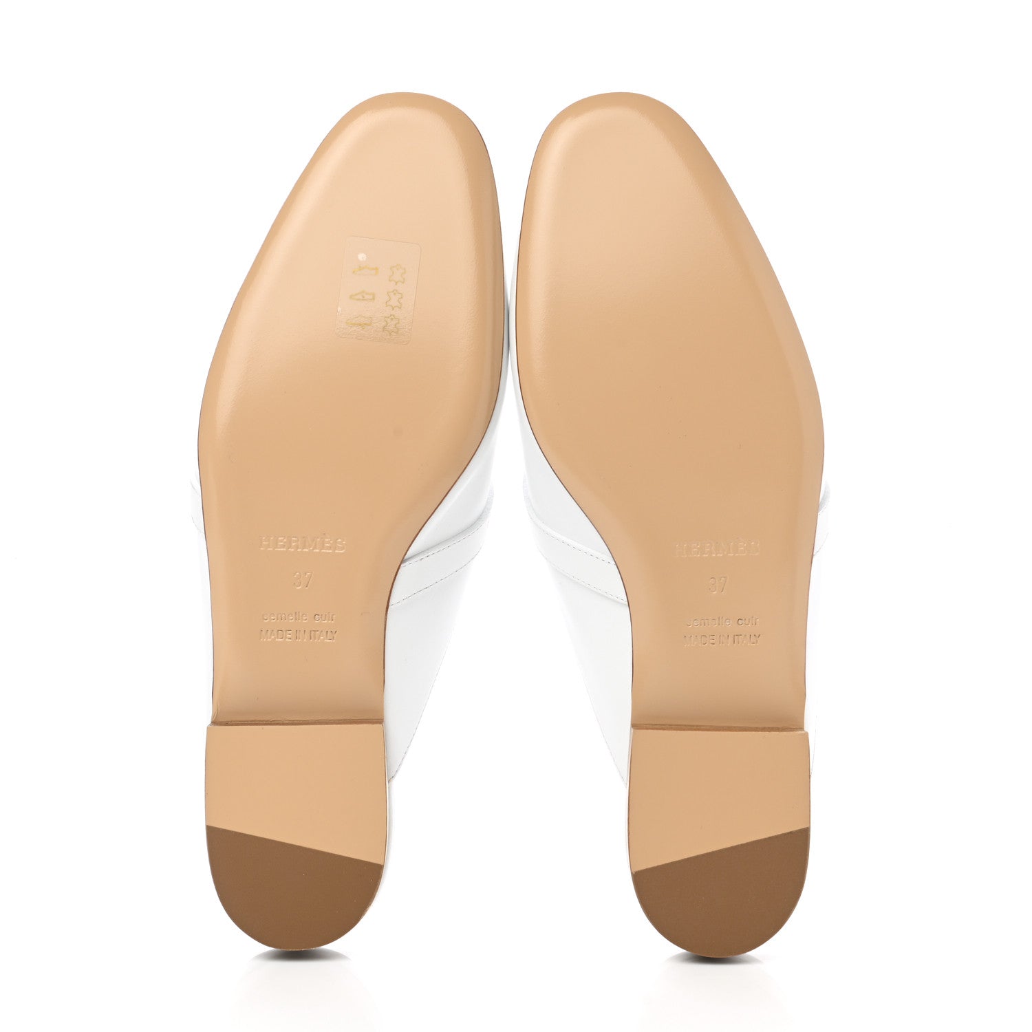 Hermes Calfskin Oz Mules 37 White 5 of 8