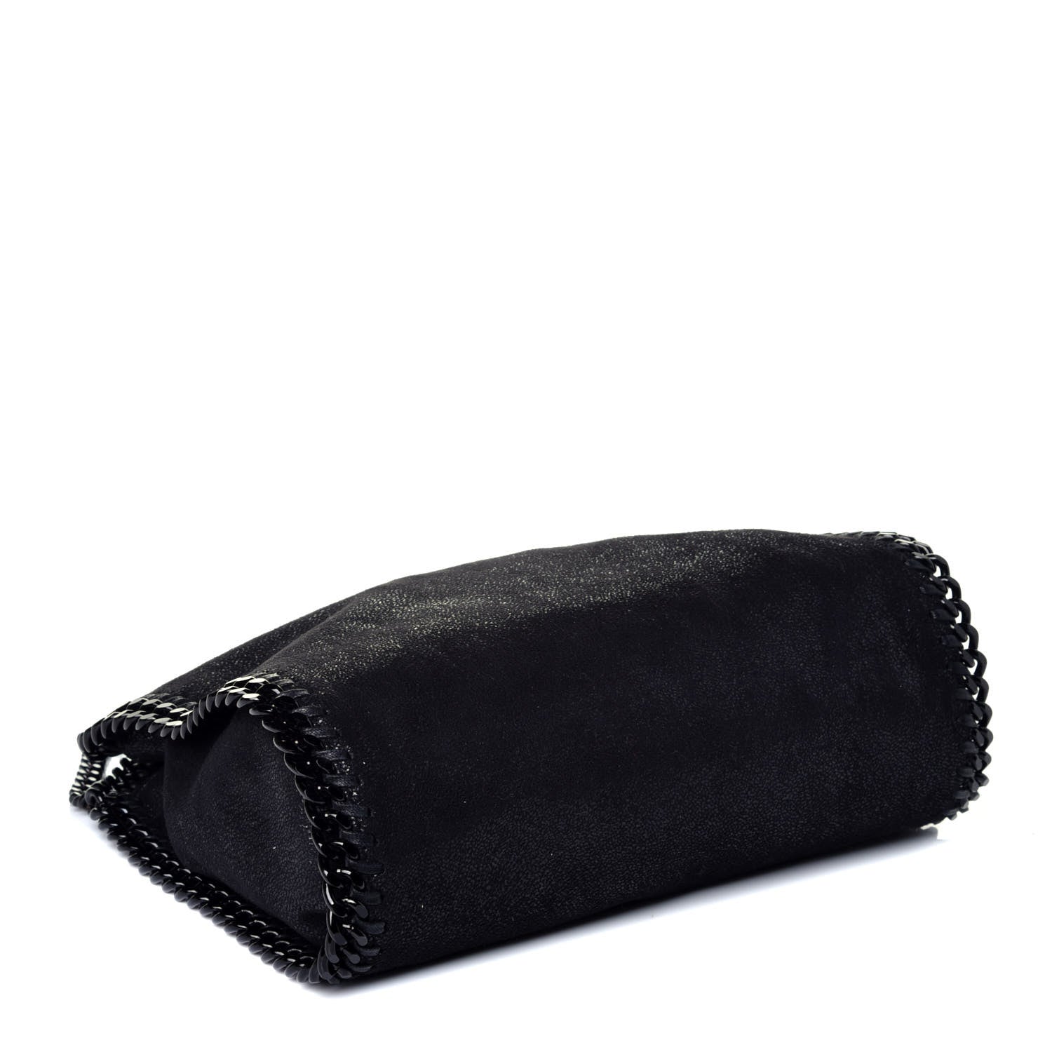 Stella McCartney Shaggy Deer Mini Falabella Fold Over Tote Black 4 of 8