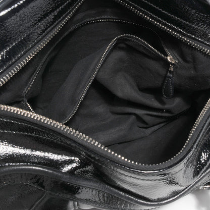 Balenciaga Leather Embossed Logo Satchel Black 9 of 10