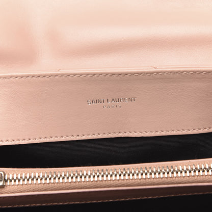 Saint Laurent Calfskin Y Quilted Monogram Small Loulou Chain Satchel Rose Antic 7 of 11