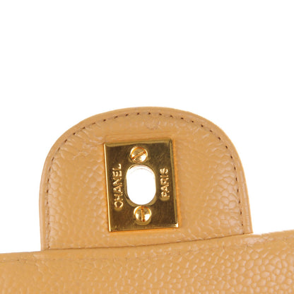 Chanel Caviar Quilted Jumbo Single Flap Beige 8 of 11
