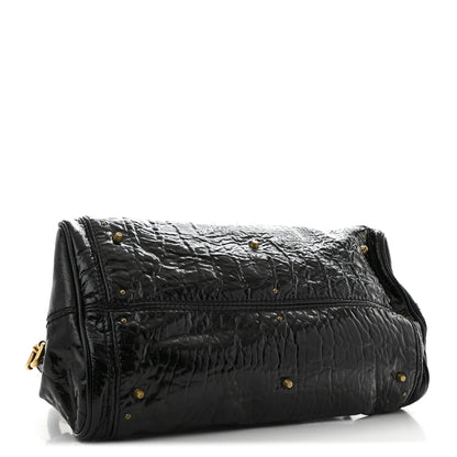 Chloe Crinkled Patent Medium Paddington Satchel Black 3 of 11