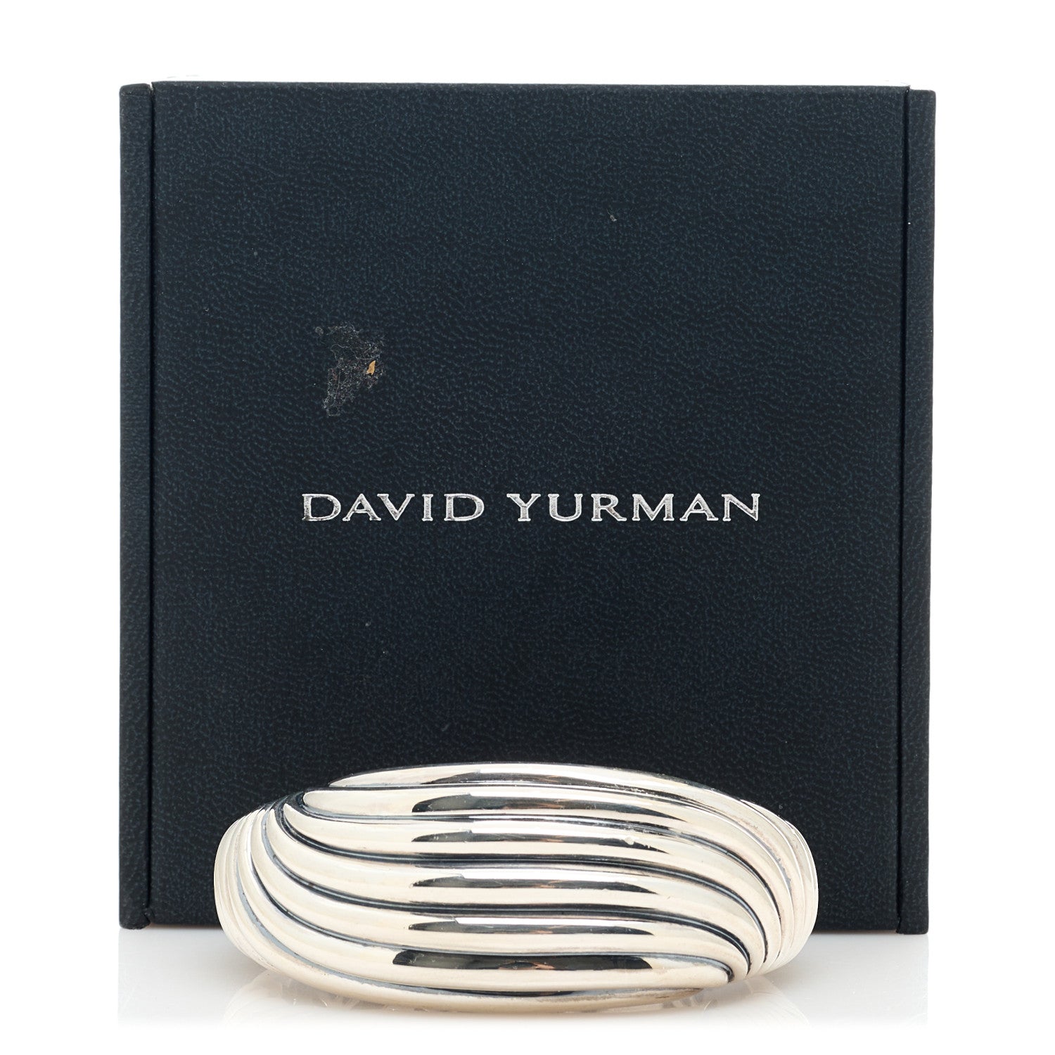 David Yurman Sterling Silver 27mm Sculpted Cable Cuff Bracelet 4 of 4