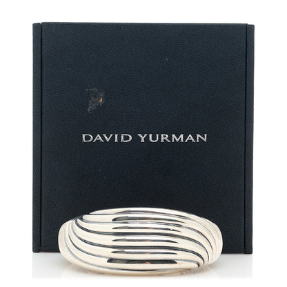 David Yurman Sterling Silver 27mm Sculpted Cable Cuff Bracelet 4 of 4