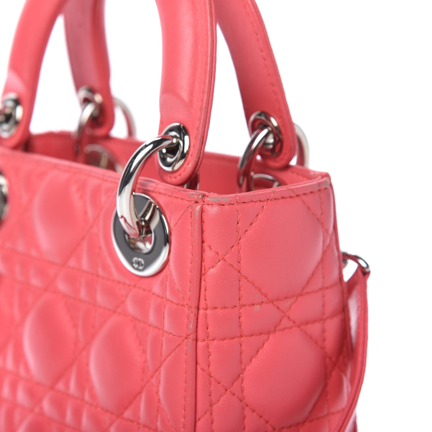 Lambskin Cannage Mini Lady Dior Pink