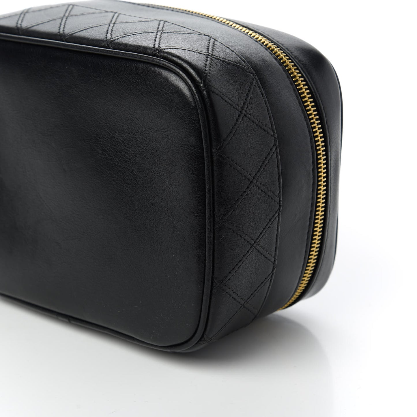 Calfskin Vanity Cosmetic Bag Black