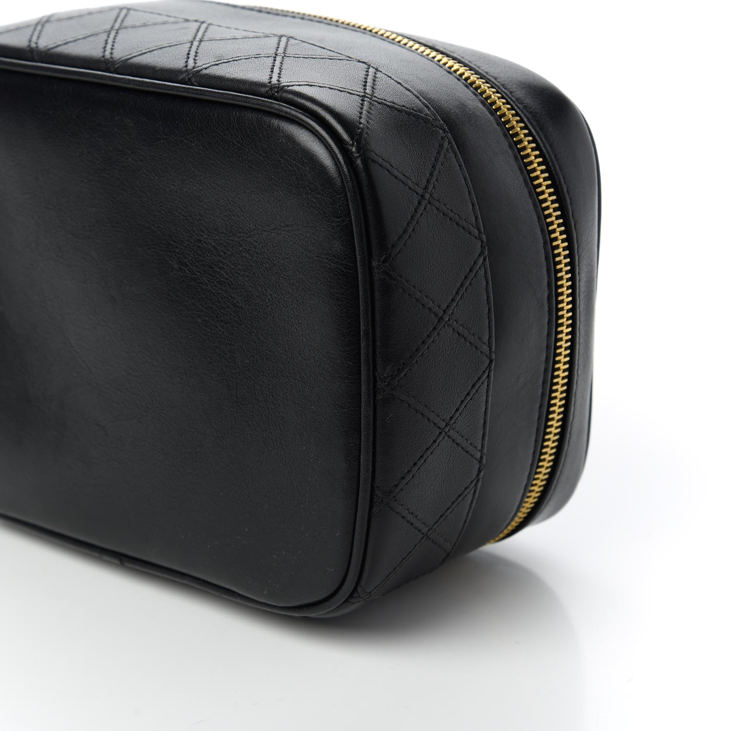 Chanel Calfskin Vanity Cosmetic Bag Black 7 of 10