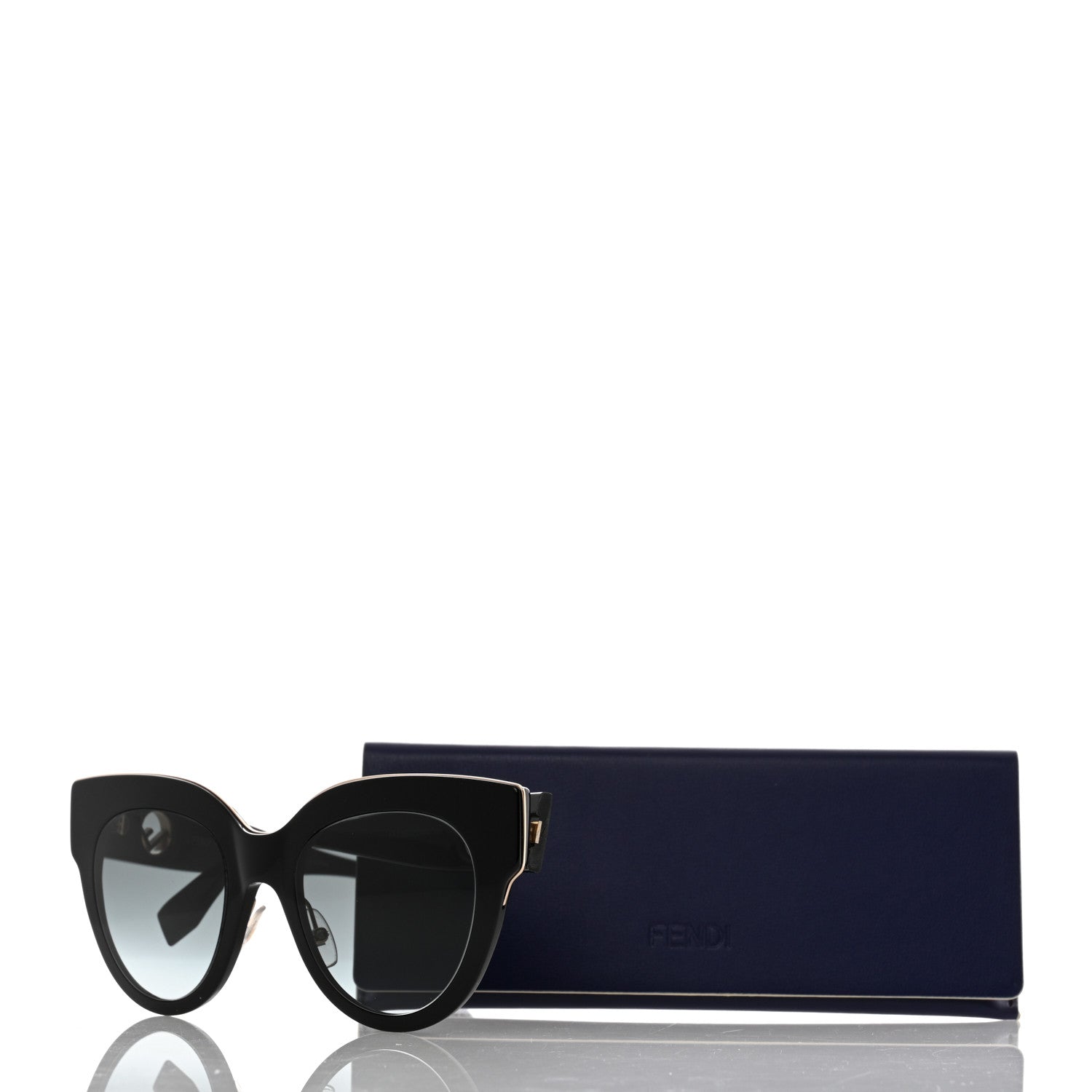 Fendi Acetate F is Fendi Cat Eye Sunglasses FF 0360/G/S Black 7 of 7