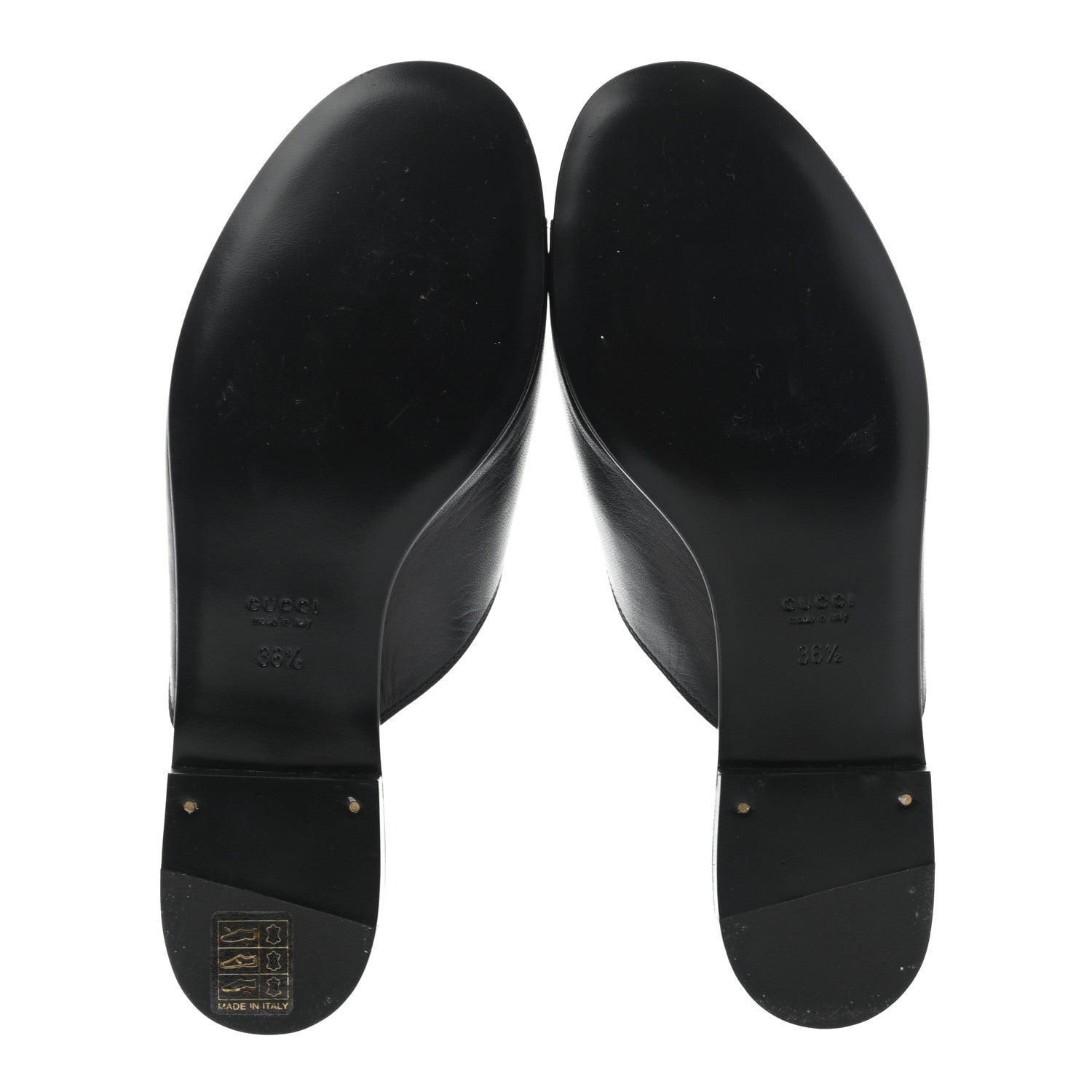 Gucci Malaga Kid Horsebit Slide Sandals 36.5 Black 5 of 8