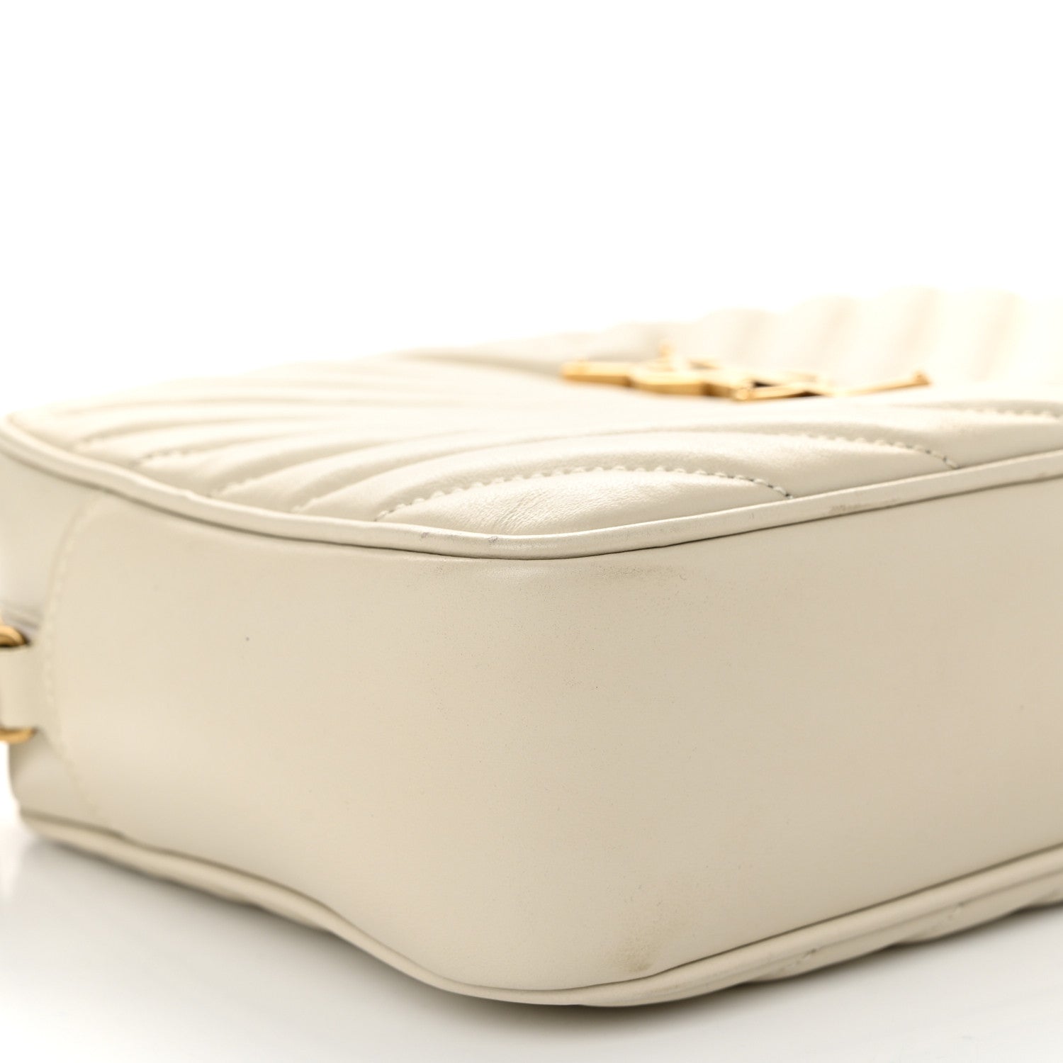 Saint Laurent Calfskin Matelasse Monogram Lou Camera Bag Crema Soft 9 of 12