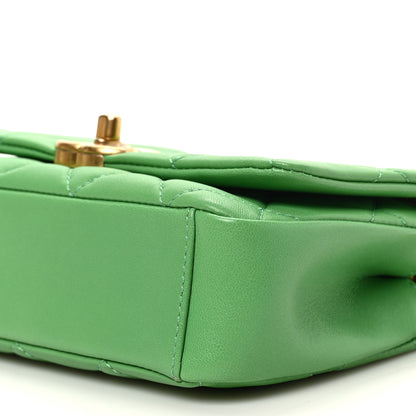 Chanel Shiny Lambskin Small Chain Is More Flap Green 9 of 9