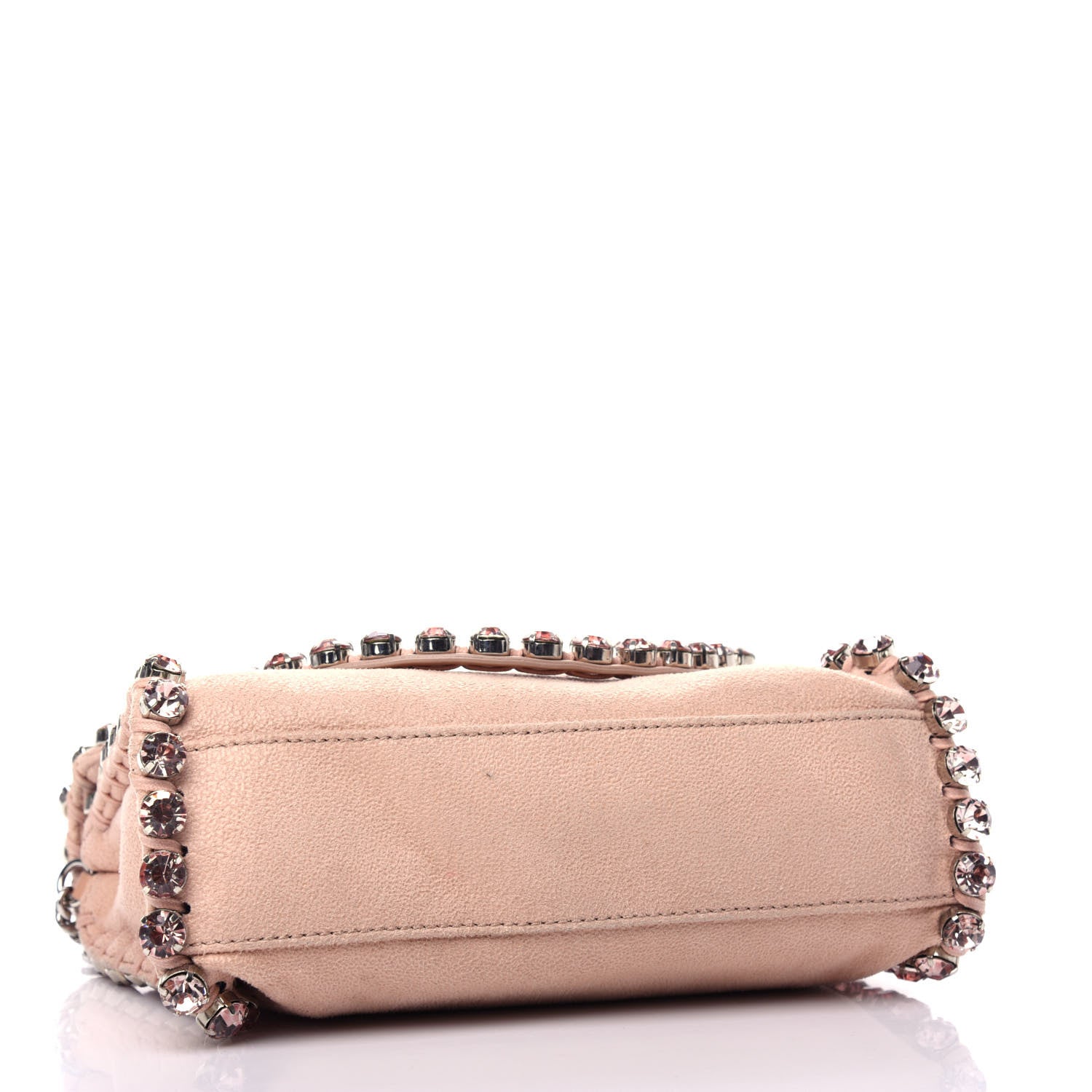 Stella McCartney Shaggy Deer Rhinestone Mini Falabella Crossbody Bag Powder 4 of 10