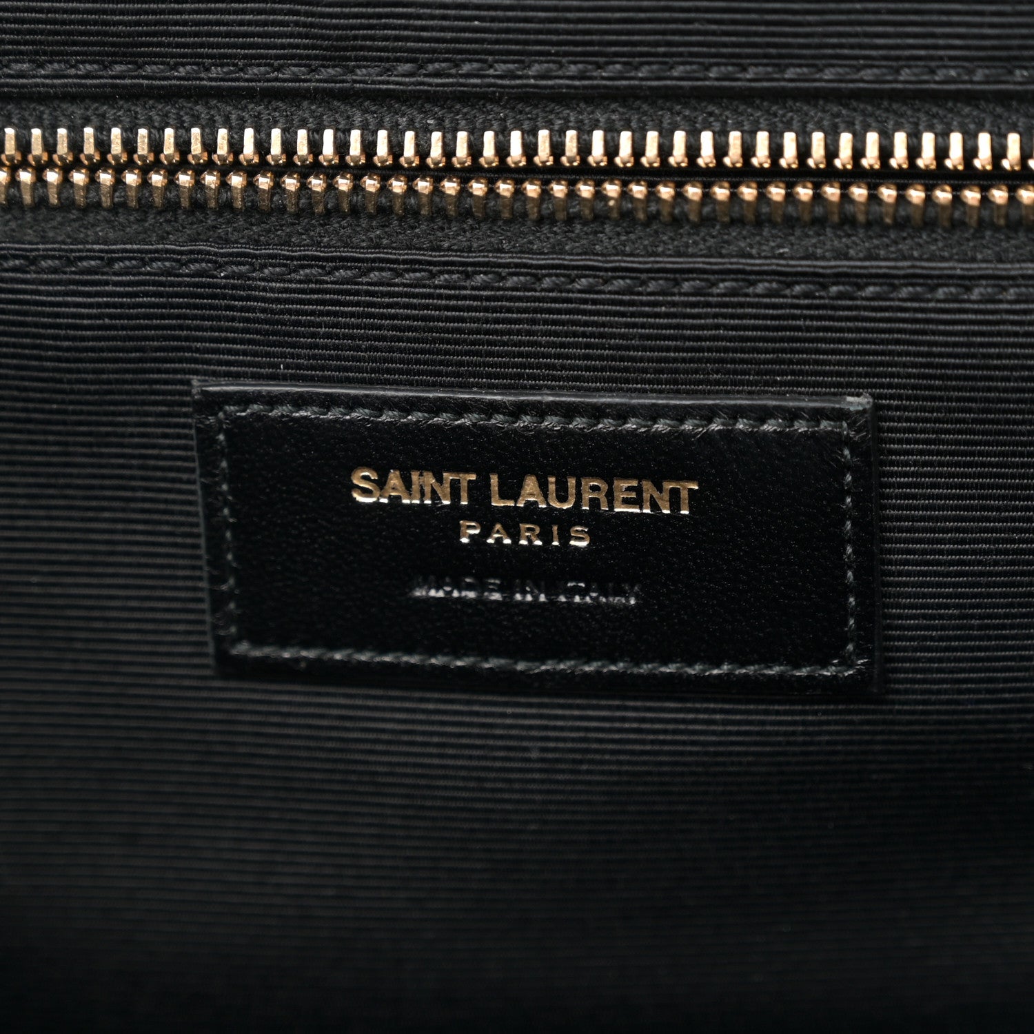 Saint Laurent Grain De Poudre Matelasse Chevron Large Monogram Satchel Dark Green 6 of 11