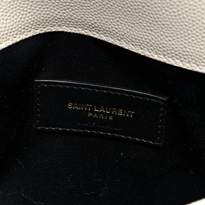 Saint Laurent Grain De Poudre Uptown Pouch Blanc Vintage 5 of 8